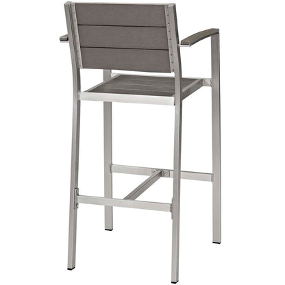 Shore Outdoor Patio Aluminum Bar Stool Set of 2 - Default Title
