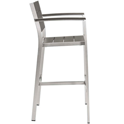 Shore 3 Piece Outdoor Patio Aluminum Pub Set - Default Title
