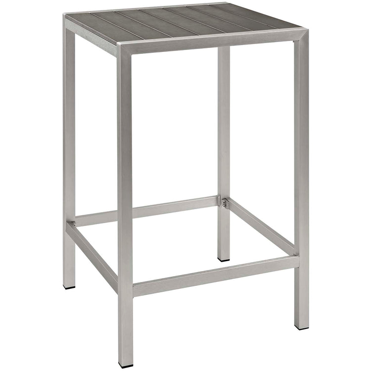 Shore 3 Piece Outdoor Patio Aluminum Pub Set - Default Title