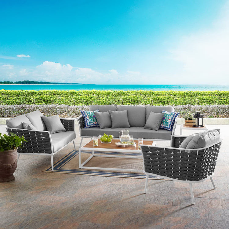 Stance 6 Piece Outdoor Aluminum Sectional Sofa Set - Default Title