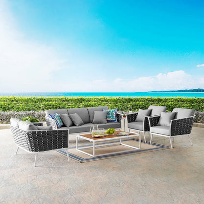 Stance 7 Piece Outdoor Aluminum Sectional Sofa Set - Default Title