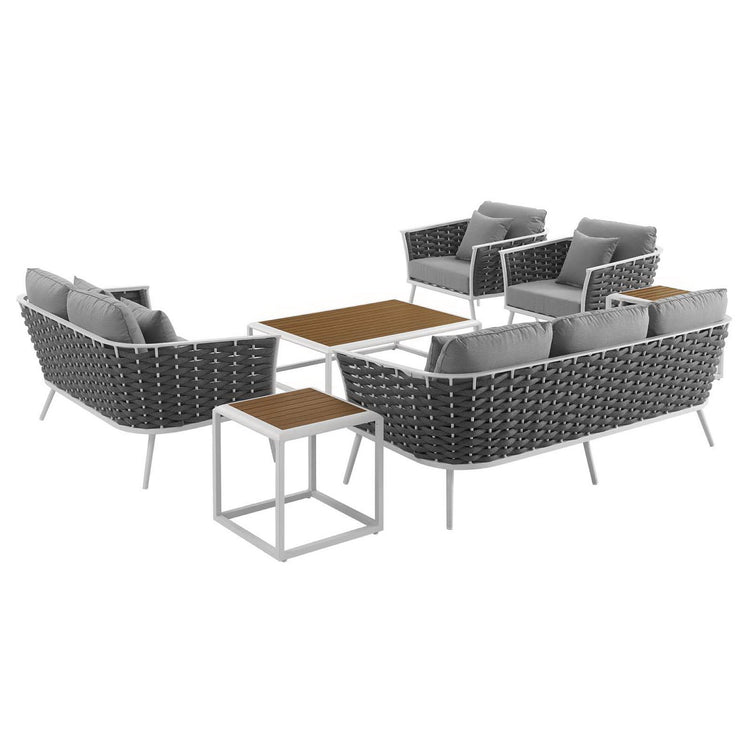 Stance 7 Piece Outdoor Aluminum Sectional Sofa Set - Default Title