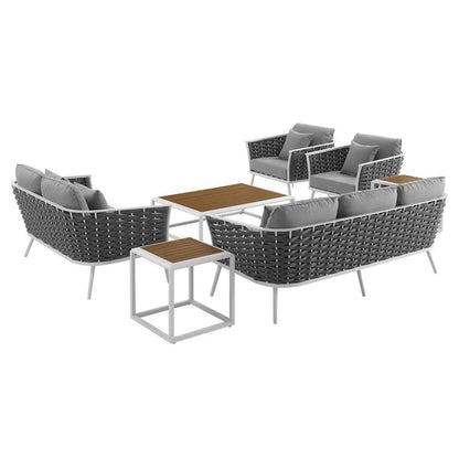 Stance 7 Piece Outdoor Aluminum Sectional Sofa Set - Default Title