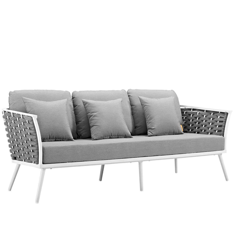 Stance 4 Piece Outdoor Aluminum Sectional Sofa Set - Default Title