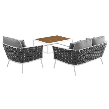Stance 3 Piece Outdoor Aluminum Sectional Sofa Set