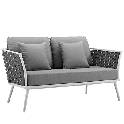 Stance 3 Piece Outdoor Aluminum Sectional Sofa Set