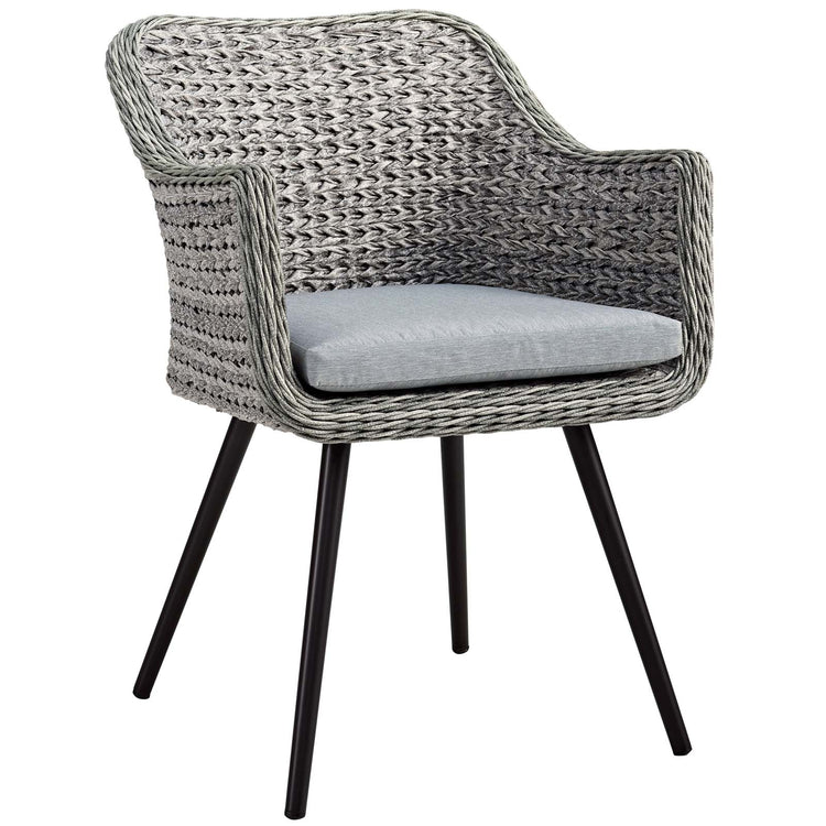Endeavor Outdoor Patio Wicker Rattan Dining Armchair Set of 2 - Default Title