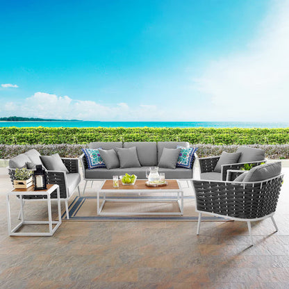 Stance 5 Piece Outdoor Aluminum Sectional Sofa Set - Default Title
