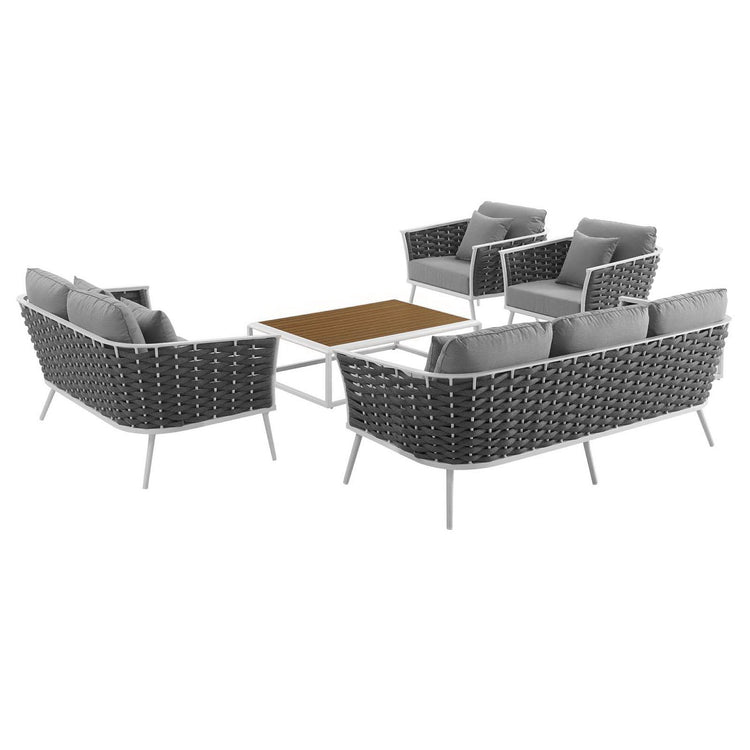 Stance 5 Piece Outdoor Aluminum Sectional Sofa Set - Default Title