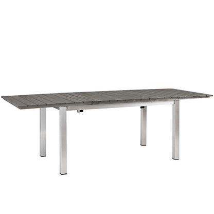 Shore 5 Piece Outdoor Patio Aluminum Dining Set - Default Title