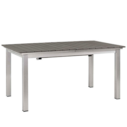 Shore 9 Piece Outdoor Patio Aluminum Dining Set - Default Title