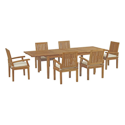 Marina 7 Piece Outdoor Patio Teak Dining Set - Default Title
