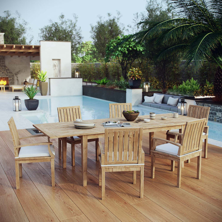 Marina 7 Piece Outdoor Patio Teak Dining Set - Default Title