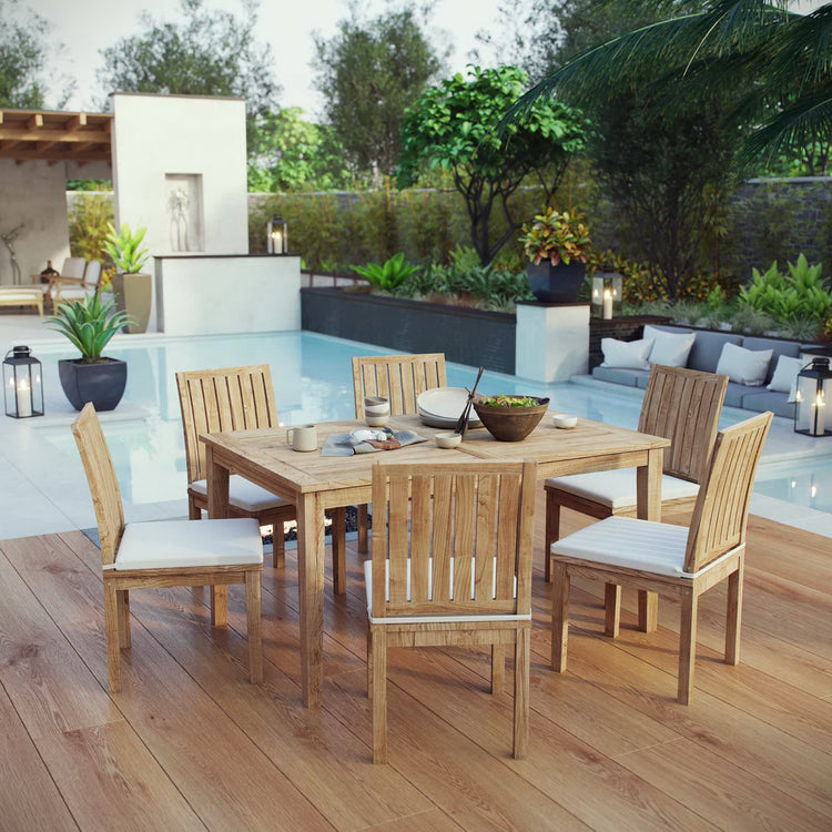 Marina 7 Piece Outdoor Patio Teak Dining Set - Default Title