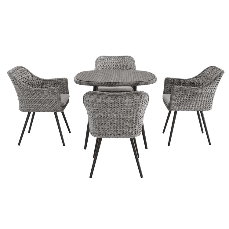 Endeavor 5 Piece Outdoor Patio Wicker Rattan Dining Set - Default Title
