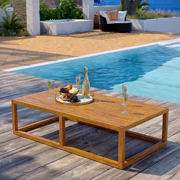 Newbury Outdoor Patio Premium Grade A Teak Wood Coffee Table - Default Title