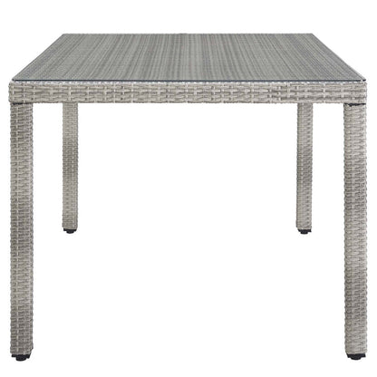 Aura 7 Piece Outdoor Patio Wicker Rattan Set - Gray Gray