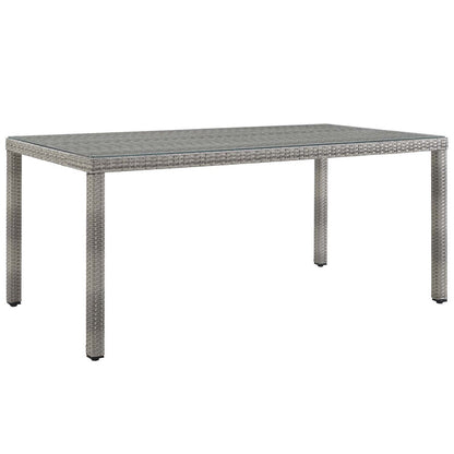 Aura 7 Piece Outdoor Patio Wicker Rattan Set - Gray Navy
