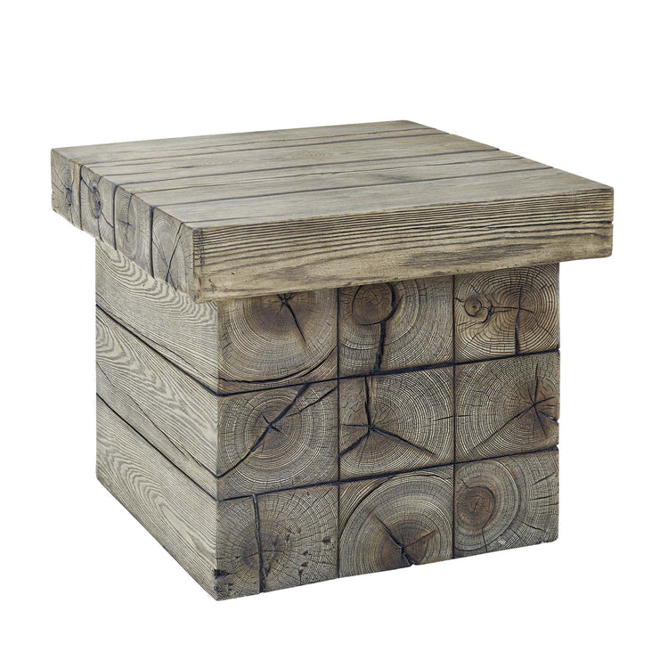 Manteo Rustic Coastal Outdoor Patio Side Table - Default Title
