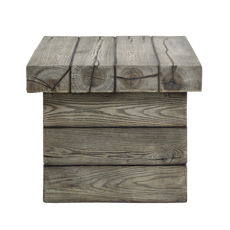 Manteo Rustic Coastal Outdoor Patio Side Table - Default Title