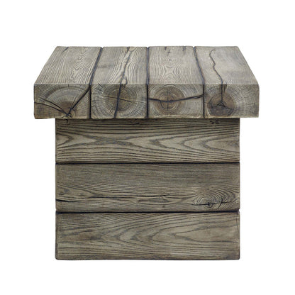 Manteo Rustic Coastal Outdoor Patio Side Table - Default Title