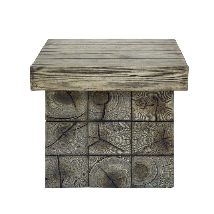 Manteo Rustic Coastal Outdoor Patio Side Table - Default Title