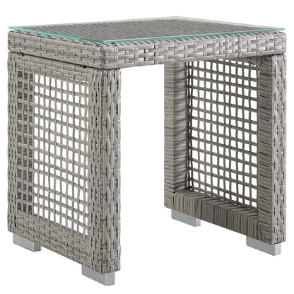 Aura 3 Piece Outdoor Patio Wicker Rattan Set - Gray Navy