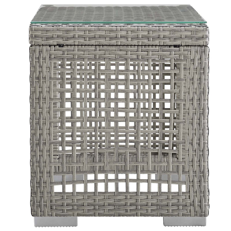 Aura 3 Piece Outdoor Patio Wicker Rattan Set - Gray Navy