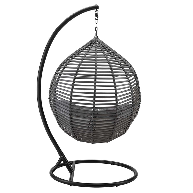 Garner Teardrop Outdoor Patio Swing Chair - Gray Gray
