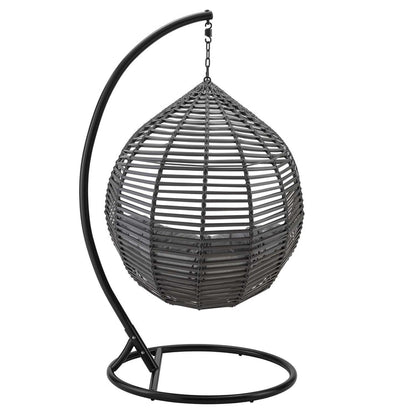 Garner Teardrop Outdoor Patio Swing Chair - Gray Gray