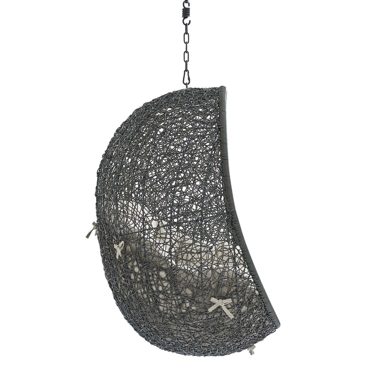 Hide Sunbrella® Fabric Swing Outdoor Patio Lounge Chair Without Stand - Gray Beige