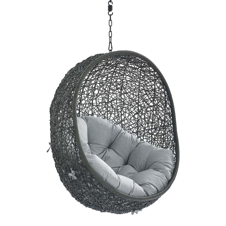 Hide Sunbrella® Fabric Swing Outdoor Patio Lounge Chair Without Stand - Gray Gray