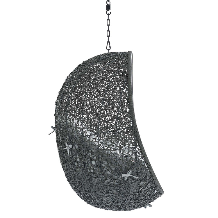 Hide Sunbrella® Fabric Swing Outdoor Patio Lounge Chair Without Stand - Gray Gray