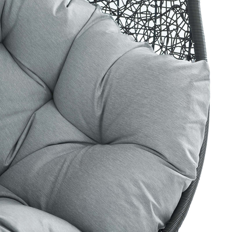 Hide Sunbrella® Fabric Swing Outdoor Patio Lounge Chair Without Stand - Gray Gray
