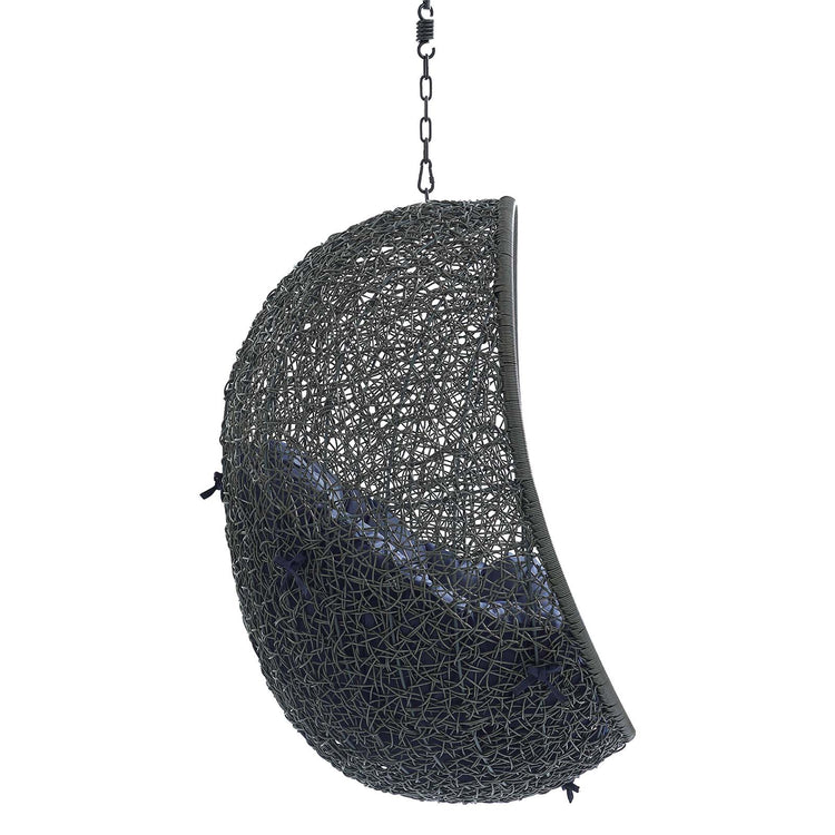 Hide Sunbrella® Fabric Swing Outdoor Patio Lounge Chair Without Stand - Gray Navy
