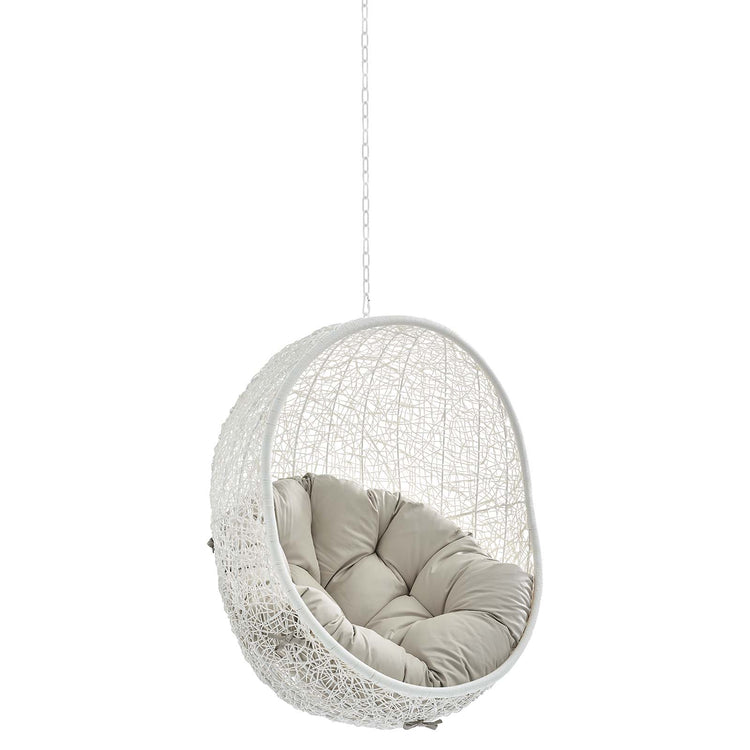 Hide Sunbrella® Fabric Swing Outdoor Patio Lounge Chair Without Stand - White Beige