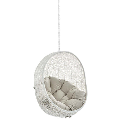 Hide Sunbrella® Fabric Swing Outdoor Patio Lounge Chair Without Stand - White Beige