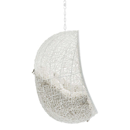 Hide Sunbrella® Fabric Swing Outdoor Patio Lounge Chair Without Stand - White Beige