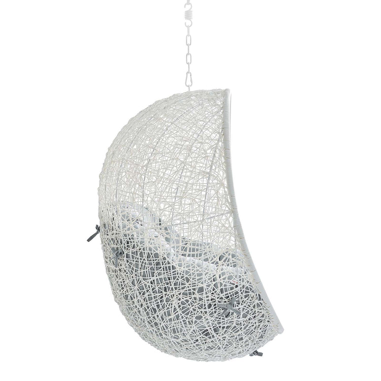 Hide Sunbrella® Fabric Swing Outdoor Patio Lounge Chair Without Stand - White Gray