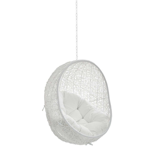 Hide Sunbrella® Fabric Swing Outdoor Patio Lounge Chair Without Stand - White White