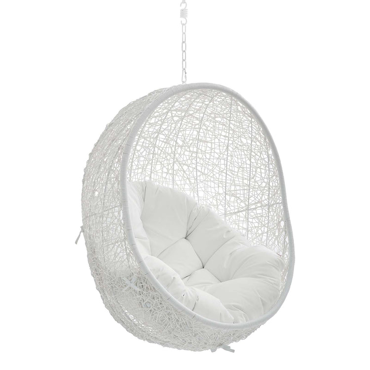 Hide Sunbrella® Fabric Swing Outdoor Patio Lounge Chair Without Stand - White White