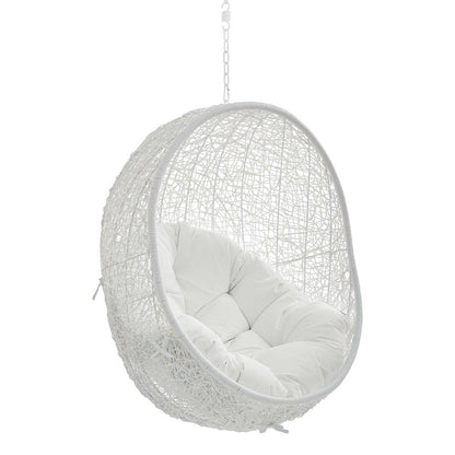 Hide Sunbrella® Fabric Swing Outdoor Patio Lounge Chair Without Stand - White White