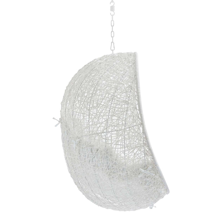 Hide Sunbrella® Fabric Swing Outdoor Patio Lounge Chair Without Stand - White White