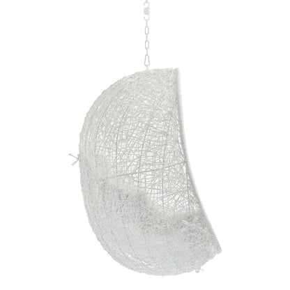 Hide Sunbrella® Fabric Swing Outdoor Patio Lounge Chair Without Stand - White White