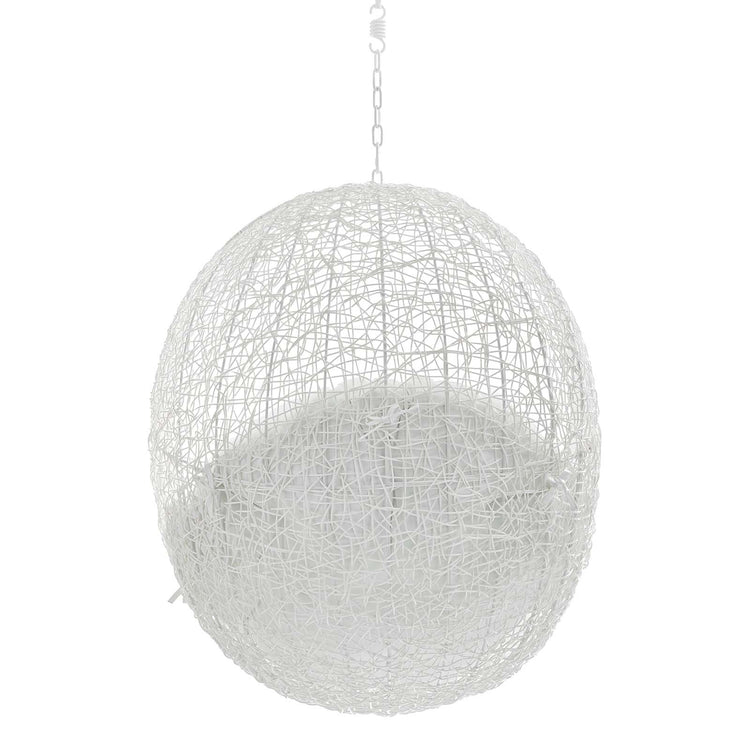 Hide Sunbrella® Fabric Swing Outdoor Patio Lounge Chair Without Stand - White White