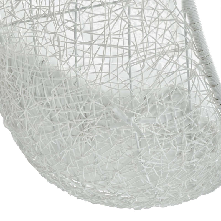 Hide Sunbrella® Fabric Swing Outdoor Patio Lounge Chair Without Stand - White White