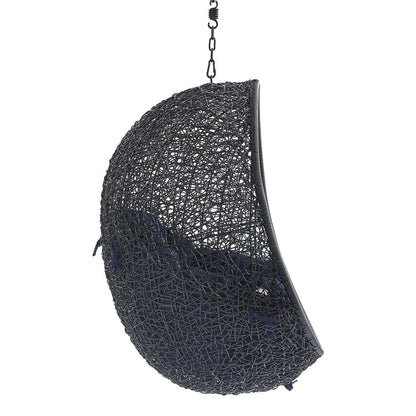 Encase Sunbrella® Fabric Swing Outdoor Patio Lounge Chair Without Stand - Black Navy