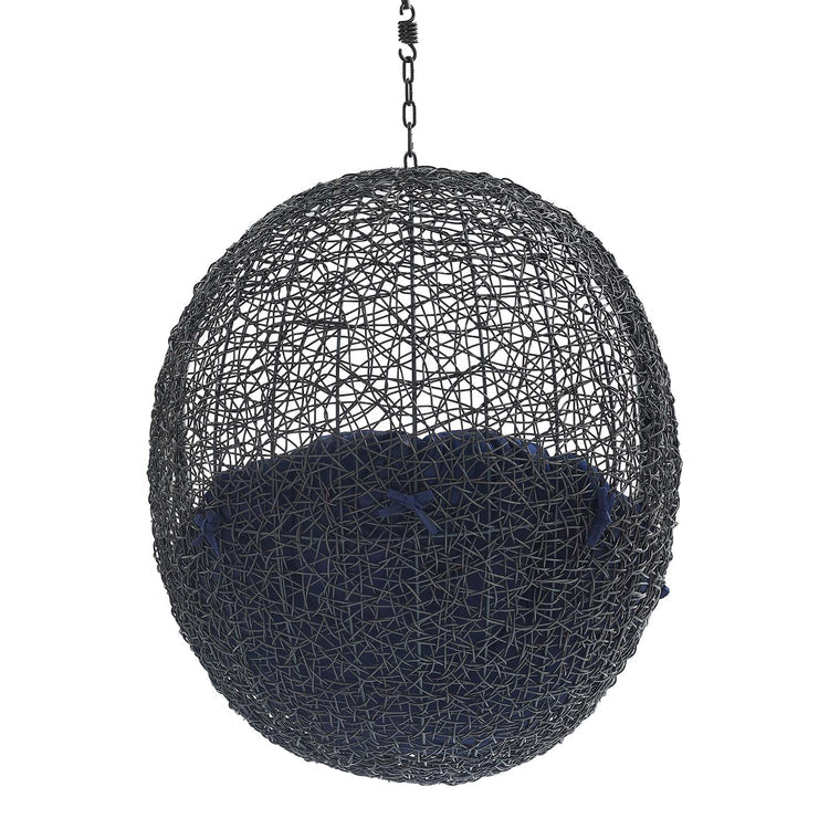 Encase Sunbrella® Fabric Swing Outdoor Patio Lounge Chair Without Stand - Black Navy