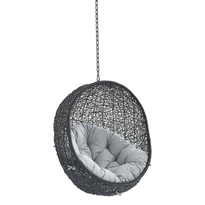Encase Swing Outdoor Patio Lounge Chair Without Stand - Black Gray