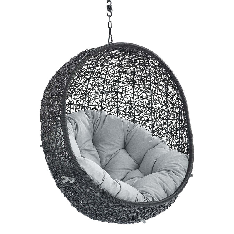 Encase Swing Outdoor Patio Lounge Chair Without Stand - Black Gray